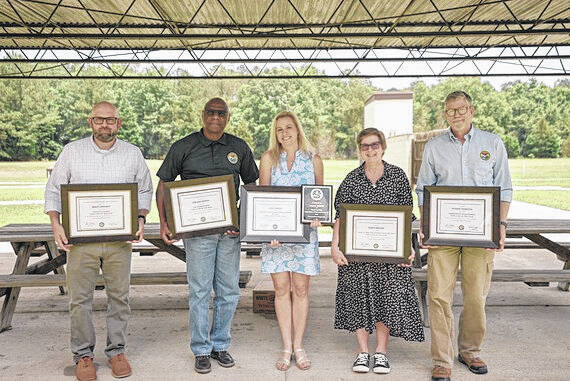 131586711_web1_2024-employee-of-the-year_crop
SCDNR 2024 Employees of the Year: Brian Johnson, Gerard Givens, Anna Huckabee Smith, Dawn Beaver, Pearse Webster. (Courtesy photo).